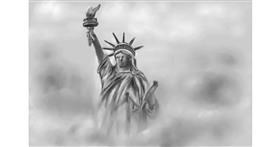 Drawing of Statue of Liberty by Wizard