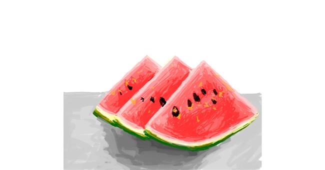 Wassermelone-Zeichnung von Hienie