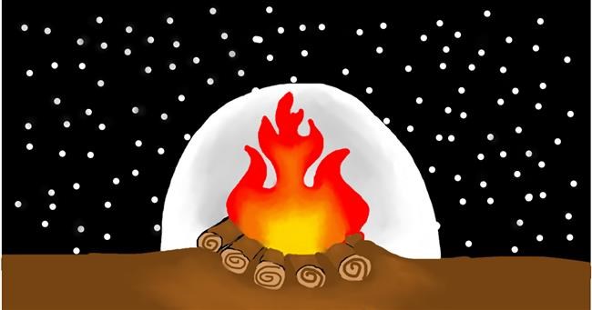 Drawing of Campfire by Rosie