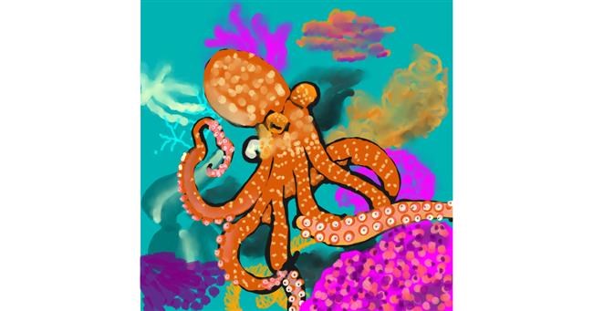 Drawing of Octopus by TedsNan