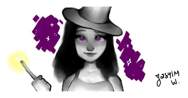 Drawing of Witch by jasmim