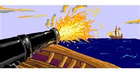Drawing of Cannon by Carolina