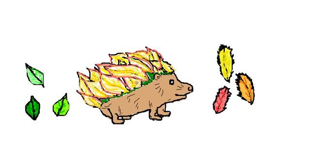 Drawing of Hedgehog by Stacia🍟🍔🍩