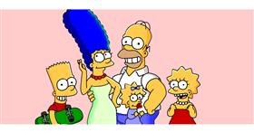 Marge Simpson-Zeichnung von Annie
