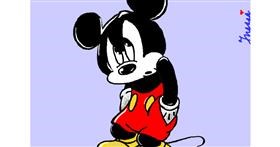 Drawing of Mickey Mouse by InessA