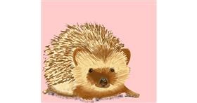 Drawing of Hedgehog by Gatiux Guido