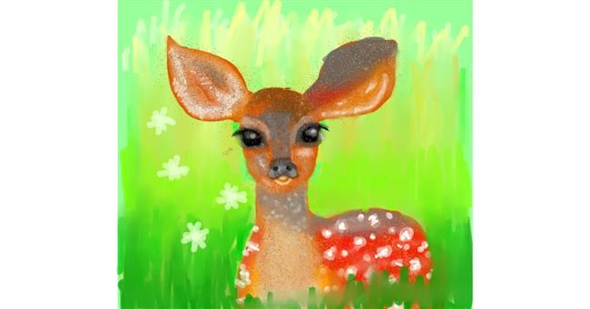 Drawing of Deer by bingot