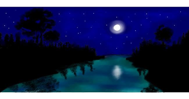 Drawing of River by Annie