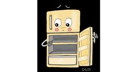 Drawing of Refrigerator by GreyhoundMama