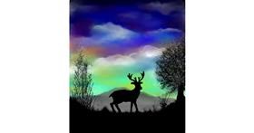 Drawing of Reindeer by Loelia De Luna