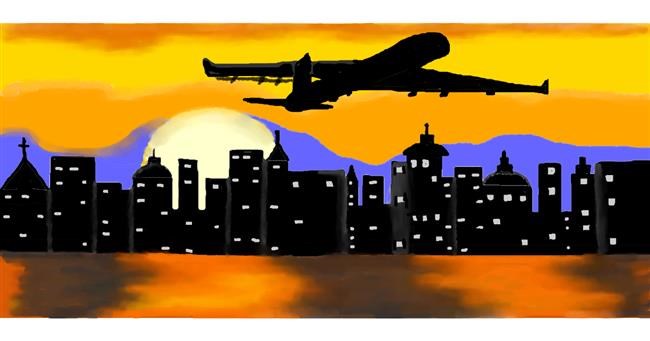 Drawing of Airplane by DebbyLee