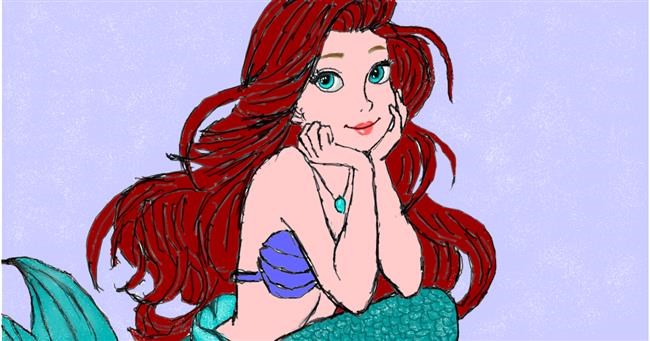 Drawing of Mermaid by InessA