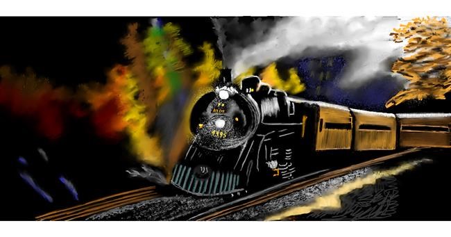 Drawing of Train by Chaching