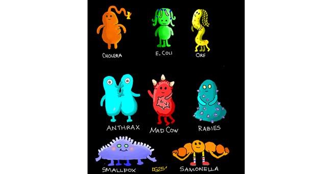 Drawing of Bacteria by GreyhoundMama