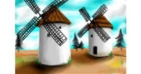 Windmühle-Zeichnung von Sophie_draw24