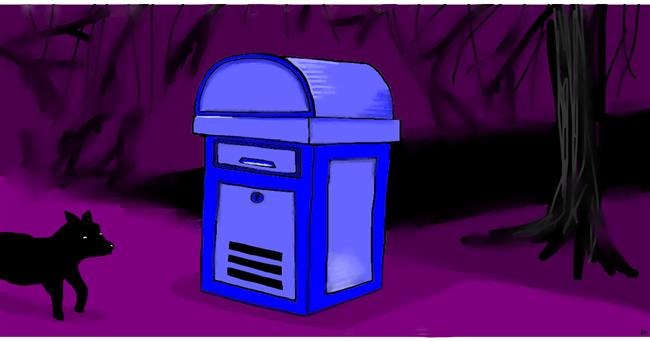 Drawing of Mailbox by Swimmer 