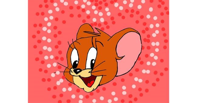 Drawing of Jerry (Tom & Jerry) by cartoonist