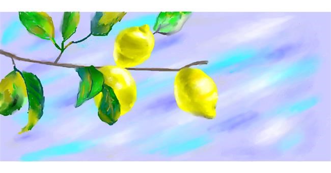 Drawing of Lemon by Magic Mushroom