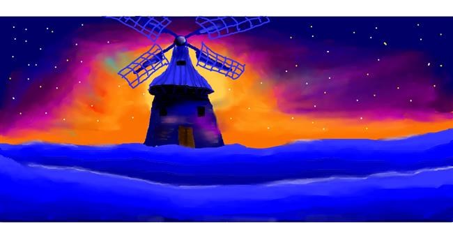 Drawing of Windmill by Magic Mushroom