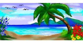 Drawing of Palm tree by justme❤️