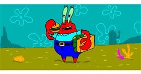 Drawing of Mr. Krabs (spongebob) by ARROW41