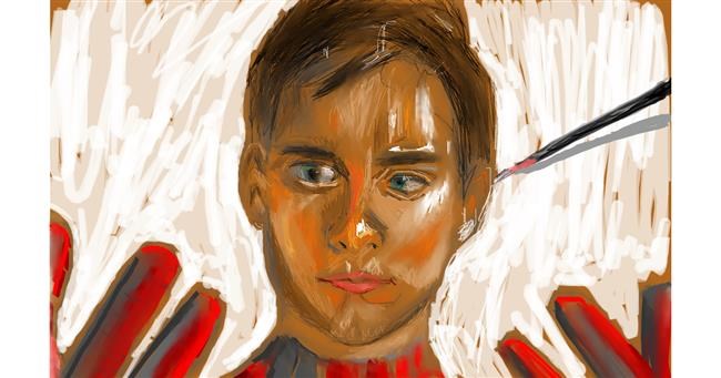 Drawing of Spiderman by Herbert