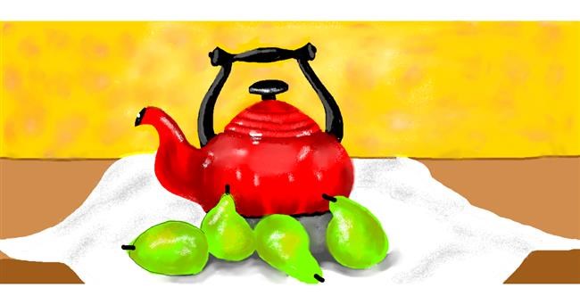 Drawing of Teapot by Debidolittle