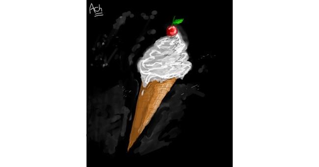 Drawing of Ice cream by Les fleurs