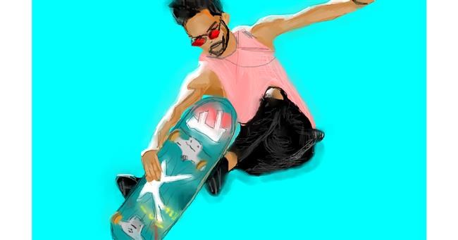 Drawing of Skateboard by Herbert