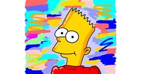 Drawing of Bart Simpson by Abigail