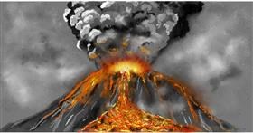 Drawing of Volcano by Eclat de Lune