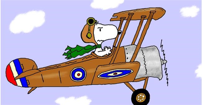 Drawing of Airplane by InessA