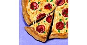 Drawing of Pizza by Star