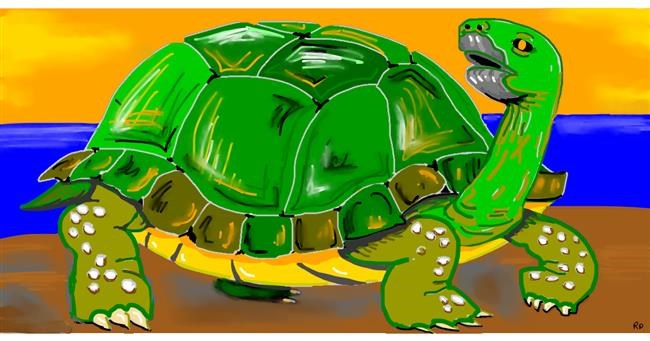 Schildkröte-Zeichnung von Swimmer 
