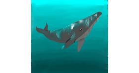 Drawing of Whale by Mis pastelitos