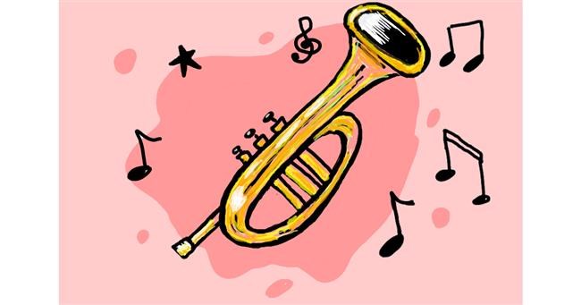 Drawing of Trumpet by zeenmachine