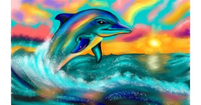 Drawing of Dolphin by Aminich
