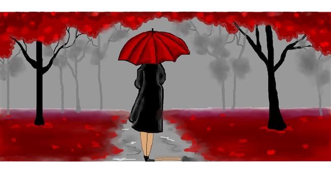 Drawing of Umbrella by Debidolittle