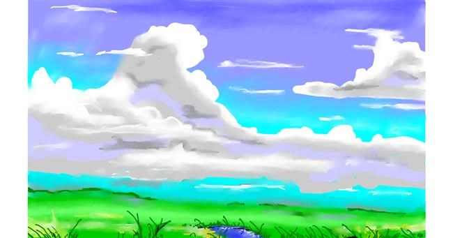 Wolke-Zeichnung von flowerpot
