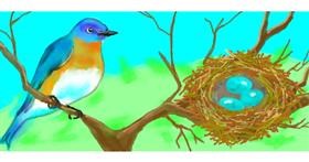 Drawing of Nest by Debidolittle