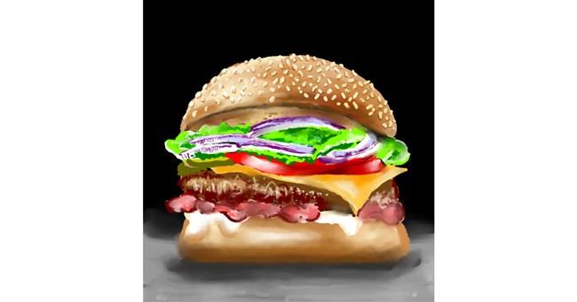 Drawing of Burger by ⋆su⋆vinci彡