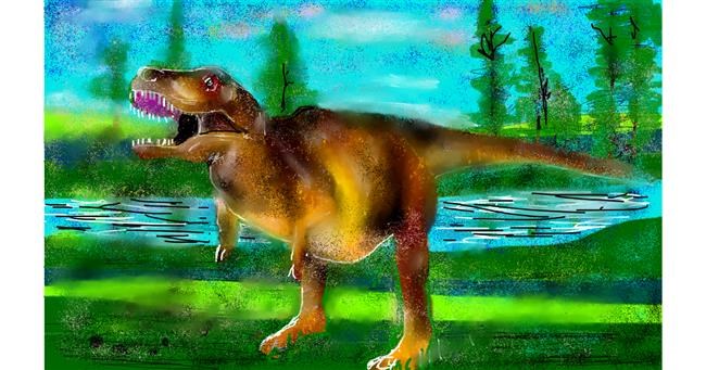 Drawing of Dinosaur by Mandy Boggs