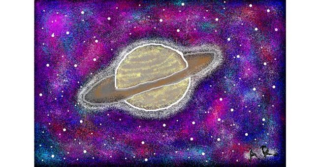 Drawing of Saturn by Ashley