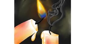 Drawing of Candle by Freny