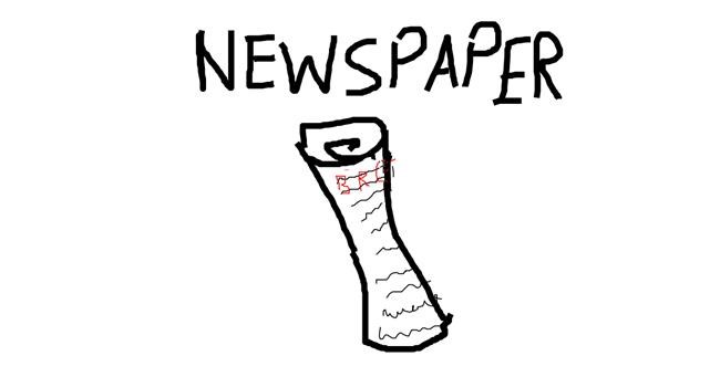 Drawing of Newspaper by Afnan