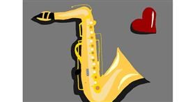 Drawing of Saxophone by 🌷ROSE 🌷