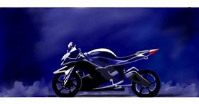 Drawing of Motorbike by Chaching