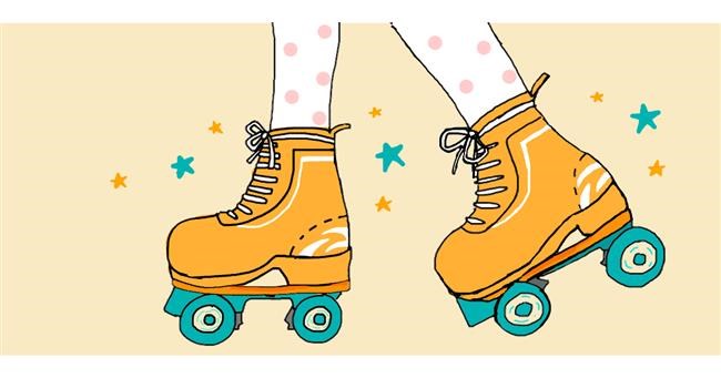 Drawing of Roller Skates by Lilisa