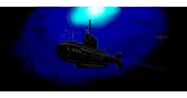 Drawing of Submarine by Annie