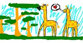 Drawing of Giraffe by Rosa